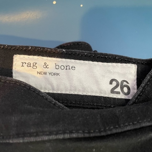 Rag &‎ Bone High Rise Skinny Jean in Black Size 26 - Picture 3 of 8
